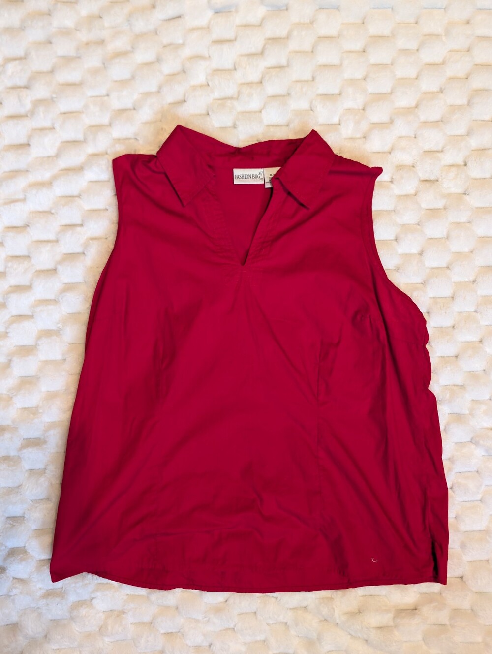 Butter mom Vintage Red 100% Cotton Sleeveless Top Size 18/20W